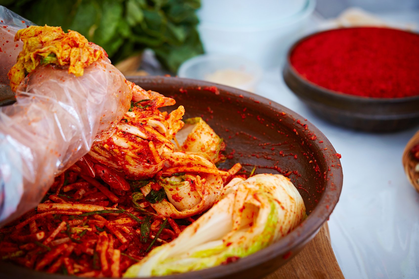 Making kimchi